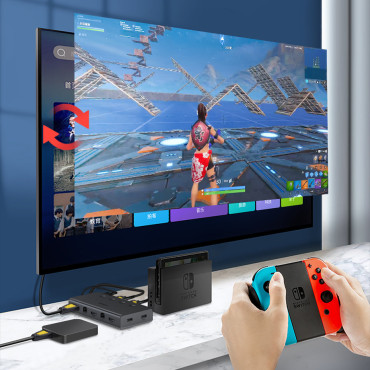 KVM Klávesnica Video Mouse 4x HDMI 4x 4x USB-B čierna