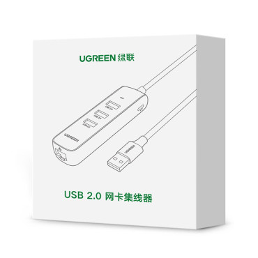 Adaptér Adaptér USB Distribútor - Ethernet RJ45 3X USB Black