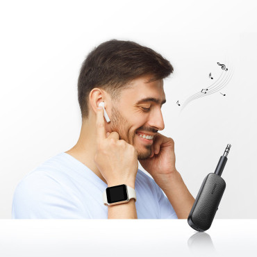 Bluetooth mini jack sändare 3.5mm svart