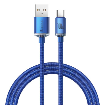 Kábelkábel a gyors terheléshez és az USB adatátvitelhez - USB-C 100W 1.2m Kék