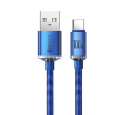 Kabelkabel voor snelle laden en USB-gegevensoverdracht - USB-C 100W 1.2m Blauw