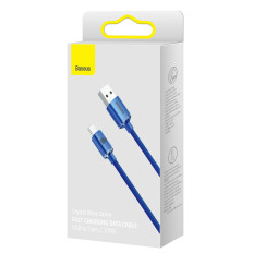 Kabelkabel voor snelle laden en USB-gegevensoverdracht - USB-C 100W 1.2m Blauw