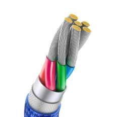 Kabelkabel voor snelle laden en USB-gegevensoverdracht - USB-C 100W 1.2m Blauw
