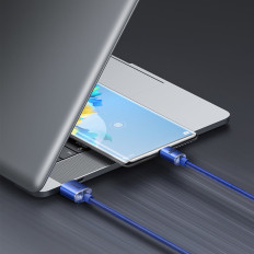 Kabelkabel voor snelle laden en USB-gegevensoverdracht - USB-C 100W 1.2m Blauw