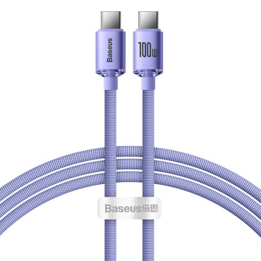 Kabelski kabel za hitro nalaganje in prenos podatkov USB - USB-C 100W 1.2m Violet