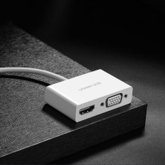 Adaptador Adaptador Video Converter USB-C - HDMI VGA White