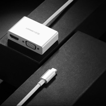 Adapter Adapter Video Converter USB-C - HDMI VGA Vit