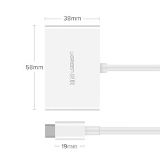 Adapter Adapter Video Converter USB-C - HDMI VGA Vit