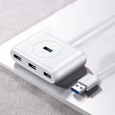 Večfunkcijsko vozlišče USB Port Splitter - 4x USB 3.0 1M bela