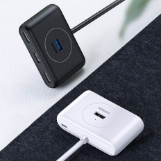 Splitter multifunzione per porte USB HUB - 4x USB 3.0 1M bianco