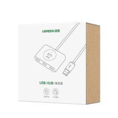 Multifunktionelt HUB USB PORT SPLITTER - 4X USB 3,0 1m Hvid