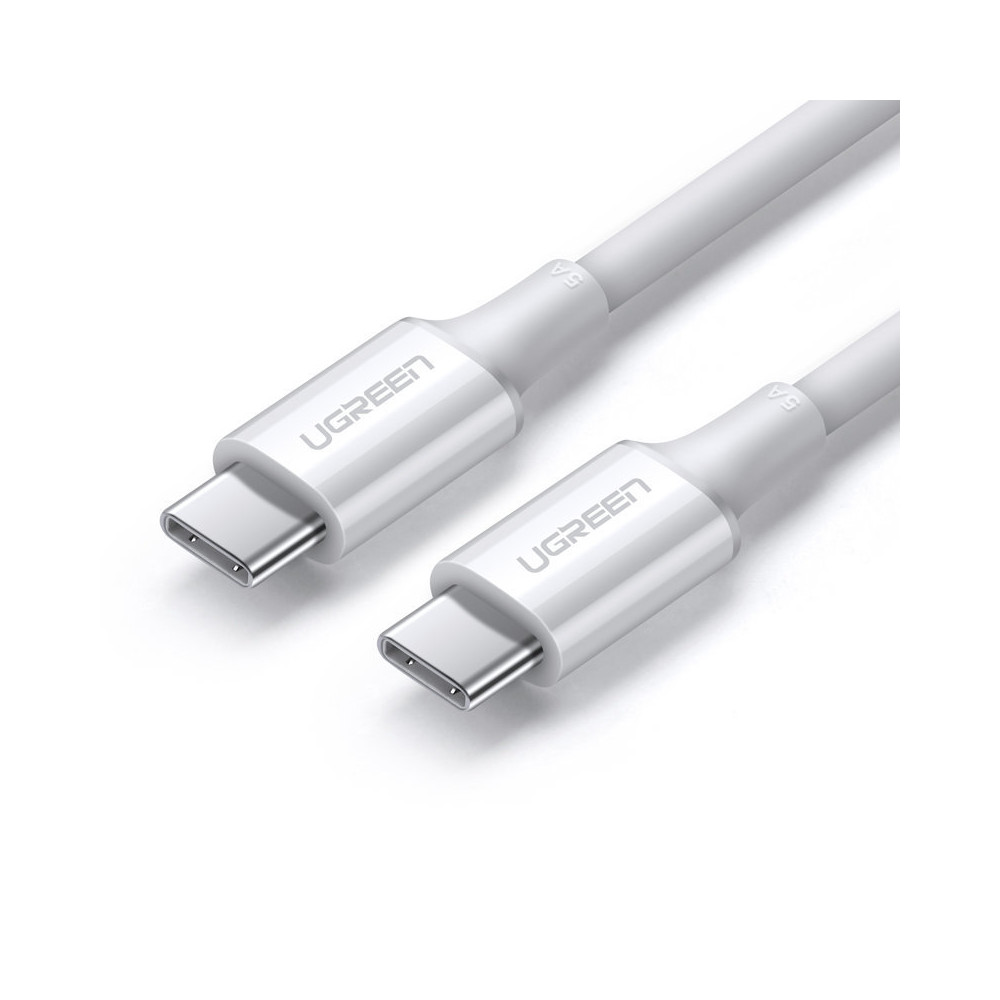 Kabelis USB-C 5A kabelis ātri iekraut PD QC 1m balts