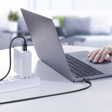 Kabel USB-C 5A CABEL SNELLOPEN PD QC 1M WIT
