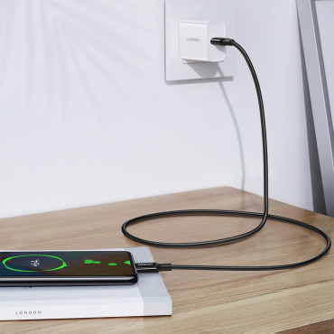 Kabel USB-C 5A CABEL SNELLOPEN PD QC 1M WIT
