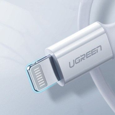 Kabeltråd for iPhone MFI USB-C - Lightning 20W 3A 0.5m Hvit