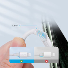 Kabelska žica za iPhone MFI USB-C - Lightning 20W 3A 0.5m Bela