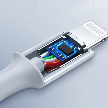Kabelska žica za iPhone MFI USB-C - Lightning 20W 3A 0.5m Bela