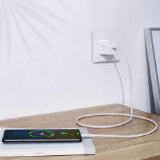 Kábel USB-C 5A Kábel Gyors betöltése PD QC 2M fehér