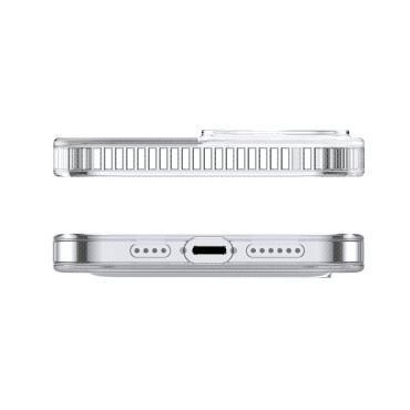Magnetiska väska med ett stativ för iPhone 13 6.1 '' 2021 Transparent