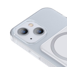 Magnetiska väska med ett stativ för iPhone 13 6.1 '' 2021 Transparent