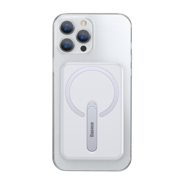 Magnetisk veskehus med stativ for iPhone 13 Pro 6.1 '' 2021 Transparent