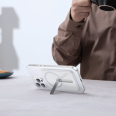 Magnetický pouzdro s stojanem pro iPhone 13 Pro 6.1 '' 2021 Transparentní