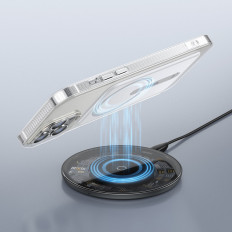 Magneettinen kotelo, jossa on jalusta iPhone 13 Pro 6.1 '' 2021 läpinäkyvä