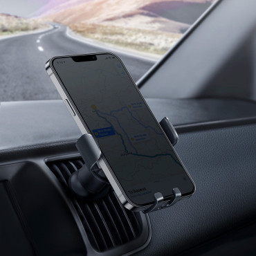 Gravitational Auto Holder voor een geruite telefoon metalen leeftijd II zwart