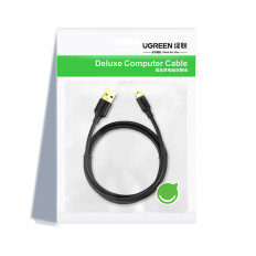 5-stifts tråd för USB-guldpläterad kabel - mini USB 0.25m svart