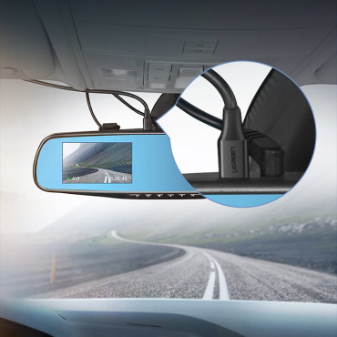 Alambre de 5 clavijas para cable de oro USB - Mini USB 0.25m negro