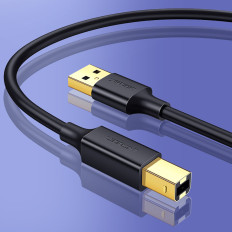 Kabeļu USB kabelis B tipa vīriešu printerim - USB 2.0 Vīriešu 480Mbps 1m melns