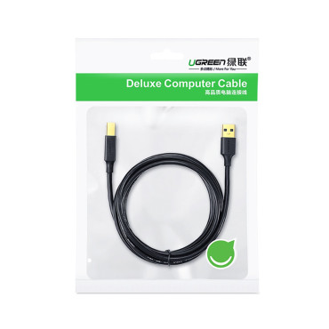 Kabel USB-kabel Typ B för herrskrivare - USB 2.0 Mäns 480mbps 1m svart