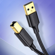 Kabel USB-kabel Typ B för herrskrivare - USB 2.0 Mäns 480mbps 1m svart