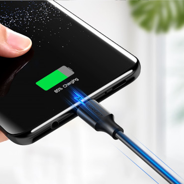 Kabel USB-adapterkabel - USB-C Hurtigladning 3.0 3A 0.25m svart