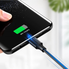 Kabel USB-adapterkabel - USB-C Snabbladdning 3.0 3a 0.25m svart