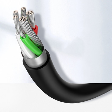 Kabel USB-adapterkabel - USB-C Snabbladdning 3.0 3a 0.25m svart