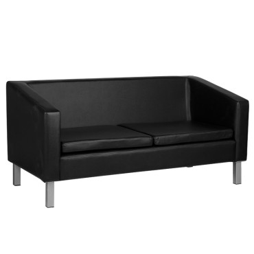 Sofá Gabbiano bm18003 para sala de espera negro