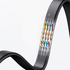 Câble de réseau plat Patchcord LAN RJ45 Ethernet Cat. 6 0.5m noir