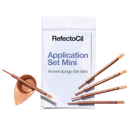 Set Mini Applicatori Refectocil Rose Gold per Henné Sopracciglia e Ciglia — insieme mostrato