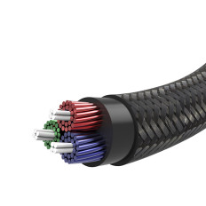 Adapter Adapter Adapter för mini Jack hörlurar 3.5mm 0.5m Blå