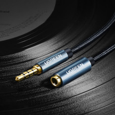 Adapter Adapter Adapter för mini Jack hörlurar 3.5mm 1m blå