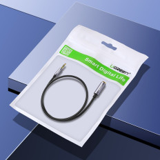 Adapter Adapter Adapter för mini Jack hörlurar 3.5mm 1m blå