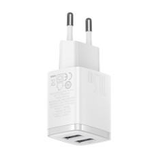 Liten kompakt 2x USB 10.5W Vitladdare