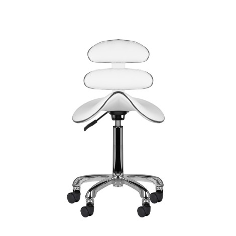 Roll speed am-880 cosmetic stool white — front view