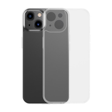 Fallskydd för iPhone 13 styvt hus med en gel transparent ram