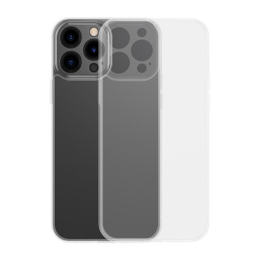 Etui pokrowiec do iPhone 13 Pro sztywna obudowa z żelową ramką przezroczysty