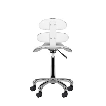 Roll speed am-880 kosmetikskammel hvid — bagfra