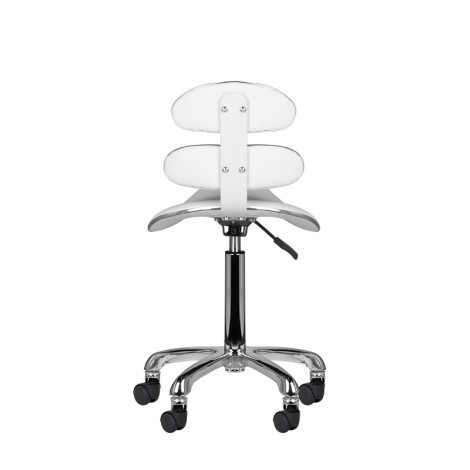 Tabouret cosmétique Roll speed am-880 blanc — vue arrière