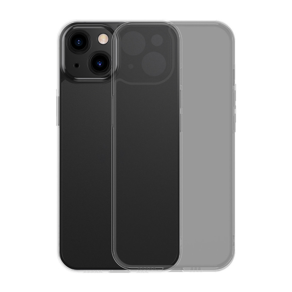 Case Cover voor iPhone 13 Rigid Housing met Gel Zwart Frame