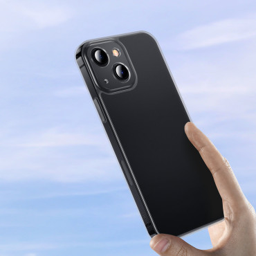 Case Cover voor iPhone 13 Rigid Housing met Gel Zwart Frame